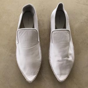 Celine White Leather Espadrilles